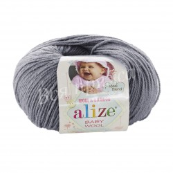 BABY WOOL Alize 119 (Серое небо)