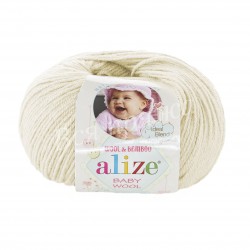 BABY WOOL Alize 01 (Кремовый)