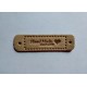 Бирка пришивная "Hand Made with love" 55 х 15 мм. Бежевый