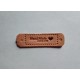 Бирка пришивная "Hand Made with love" 55 х 15 мм. Персик